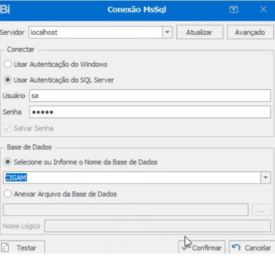 passo a passo instalação BI CIGAM19