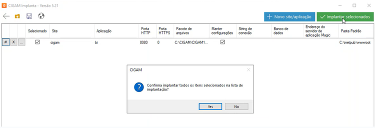 passo a passo instalação BI CIGAM49