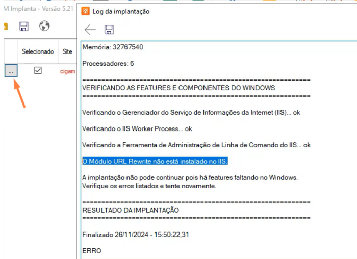 passo a passo instalação BI CIGAM51
