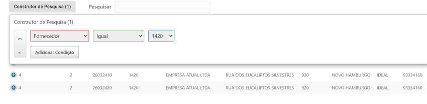 NFE Construtor Pesquisa