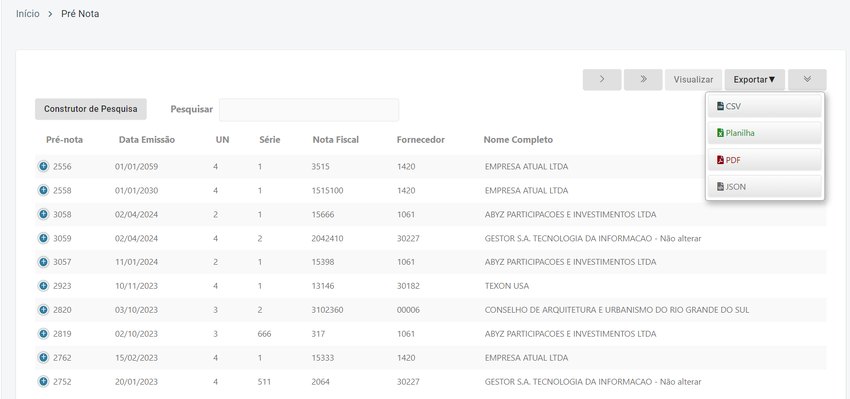 PN Exportar