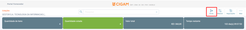 Portal Fornecedor Enviar