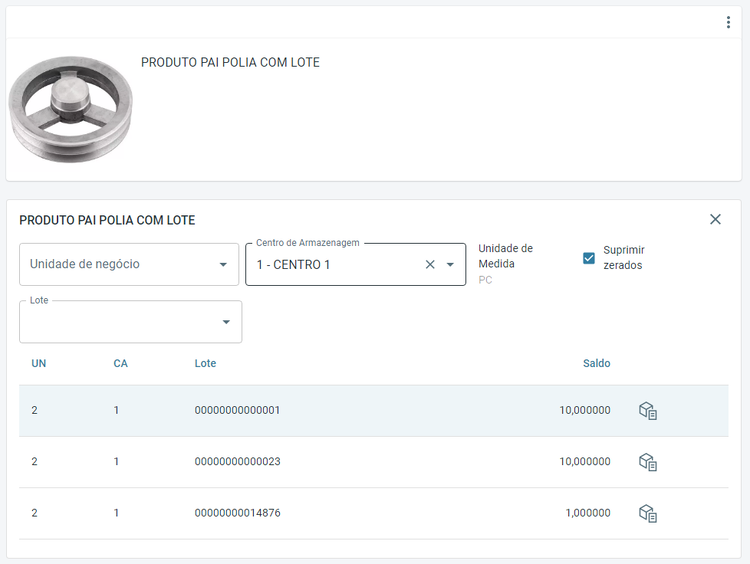 Portal Indústria Botão Estoque