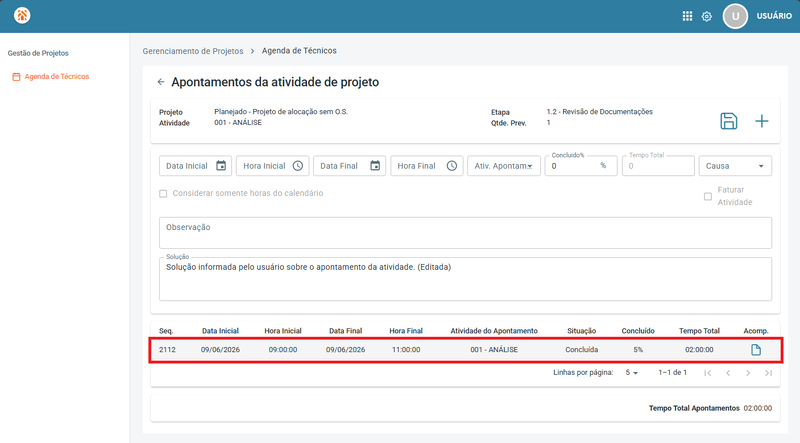 Arquivo:Portal Projetos Tela Apontamentos Atividade Edicao Salva.png