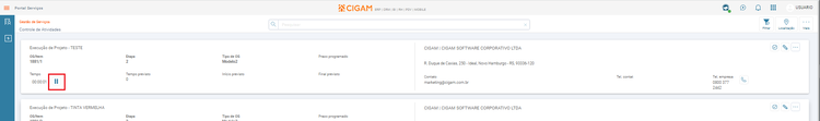 Portal Servicos Controle Atividades