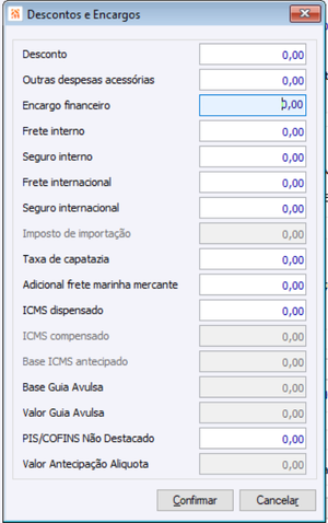 PN Descontos e Encargos