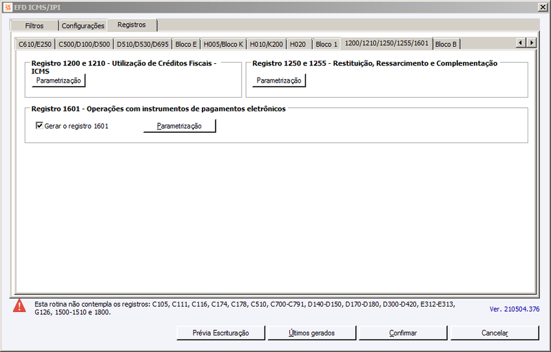 Arquivo:Reg1601ParametrosPagamentosEletronicosSped.png