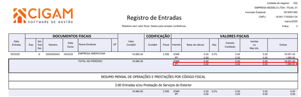 Registro de Entradas