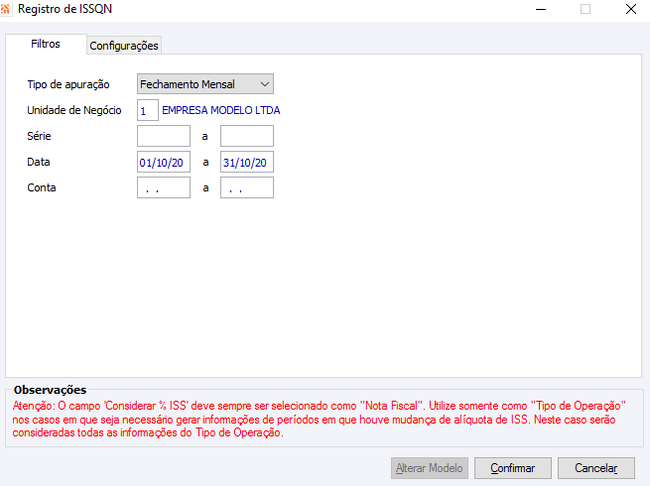 Registro de ISSQN