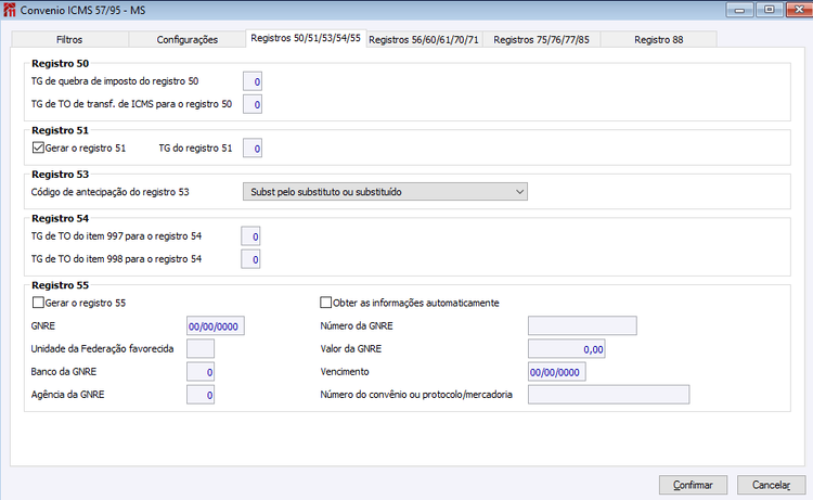 Convenio ICMS 57/95- MS
