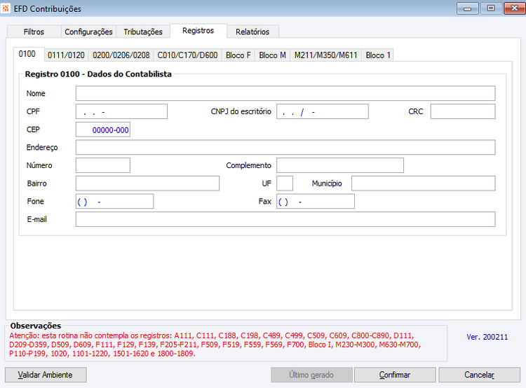 EFD Controbuições
