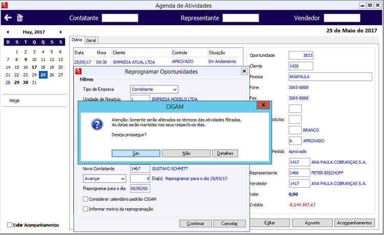 Reprogramação de Oportunidade 28