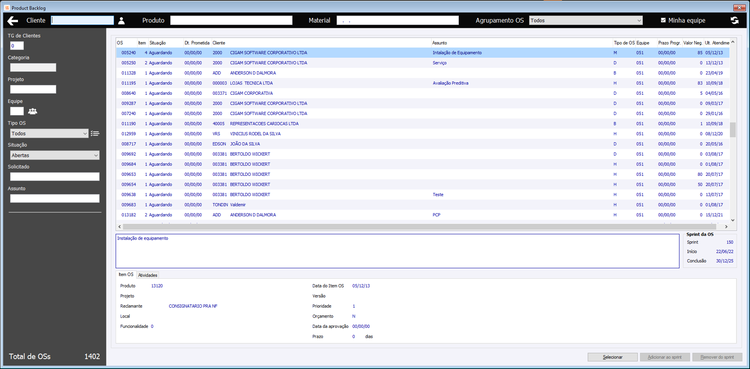 Proct Backlog