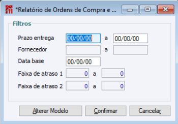 Relatório de Ordens de Compra e Atrasos