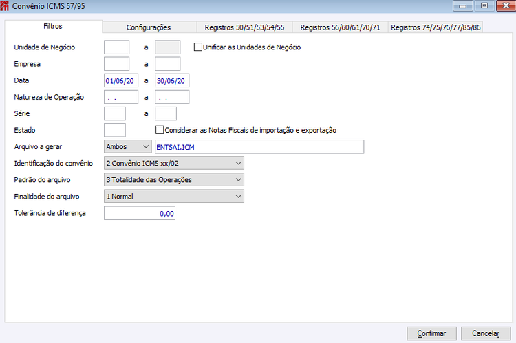 Convêncio ICMS57/95