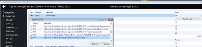 Tipo de Ajuste