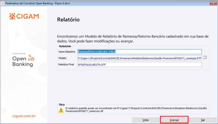 Wizard_Passo_4-4_Relat_Sicredi